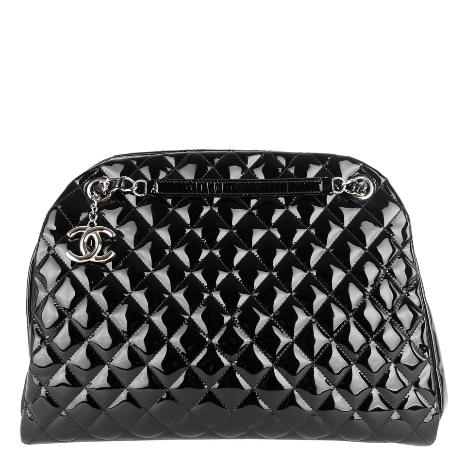 Chanel Just Mademoiselle Large Patent Leather Bag