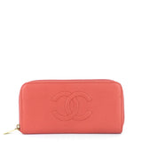 Chanel CC Timeless Caviar Zip Around Wallet