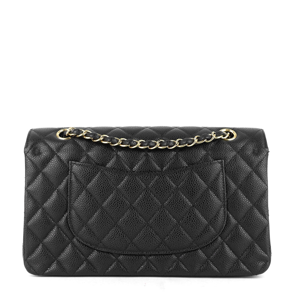 Chanel Double Flap Quilted Caviar Leather Bag