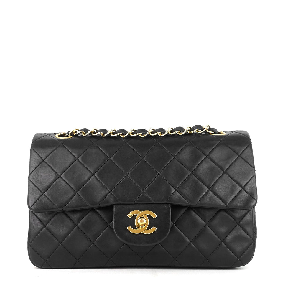 Chanel Double Flap Quilted Lambskin Leather Bag