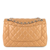 Chanel Double Flap Quilted Caviar Leather Bag