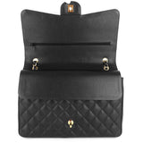 Chanel Double Flap Quilted Caviar Leather Bag