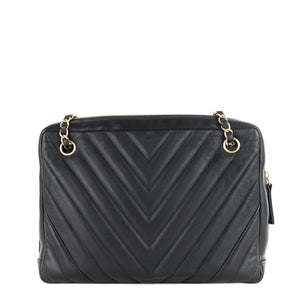 Chanel Chevron Quilted Lambskin Leather Camera Bag