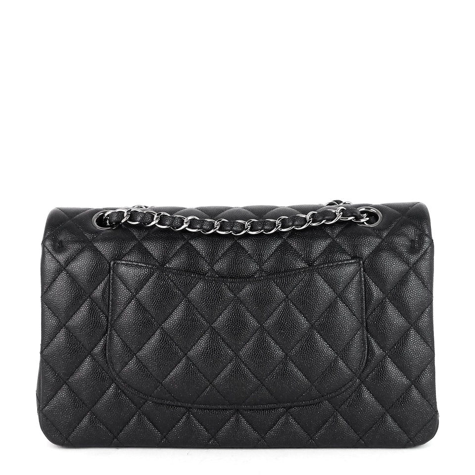 Chanel Double Flap Quilted Caviar Leather Bag