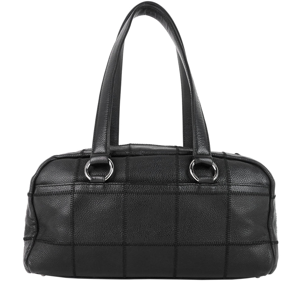 Chanel Choco Bar Quilted Caviar Shoulder Bag