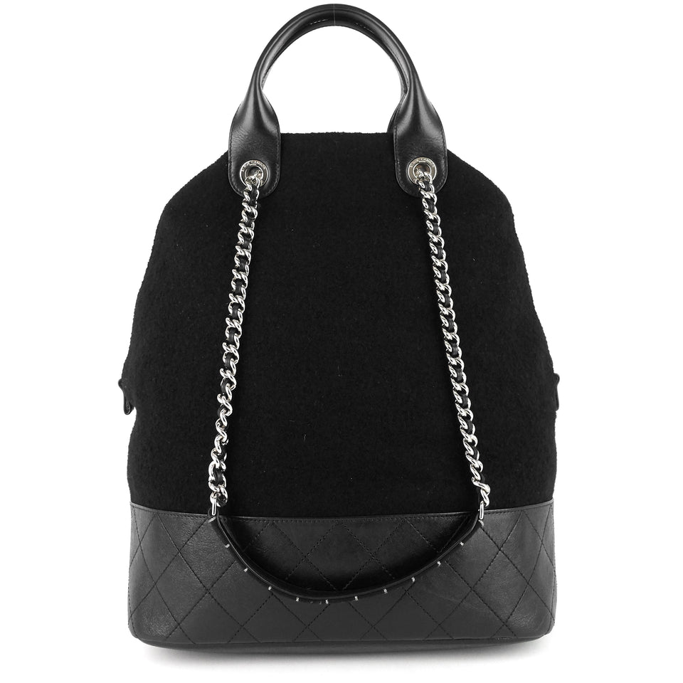 Chanel Paris-Hamburg Embroidered Wool and Calfskin Large Shopping Bag