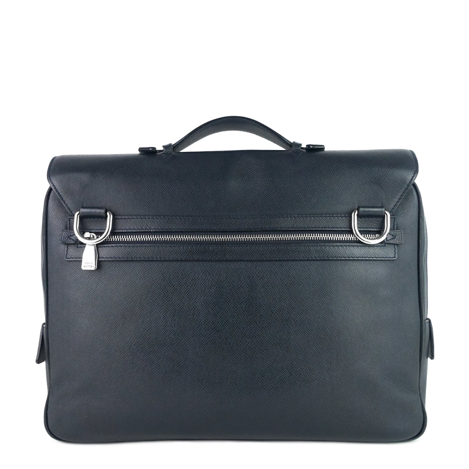 Louis Vuitton Vassili PM Taiga Leather Briefcase Bag