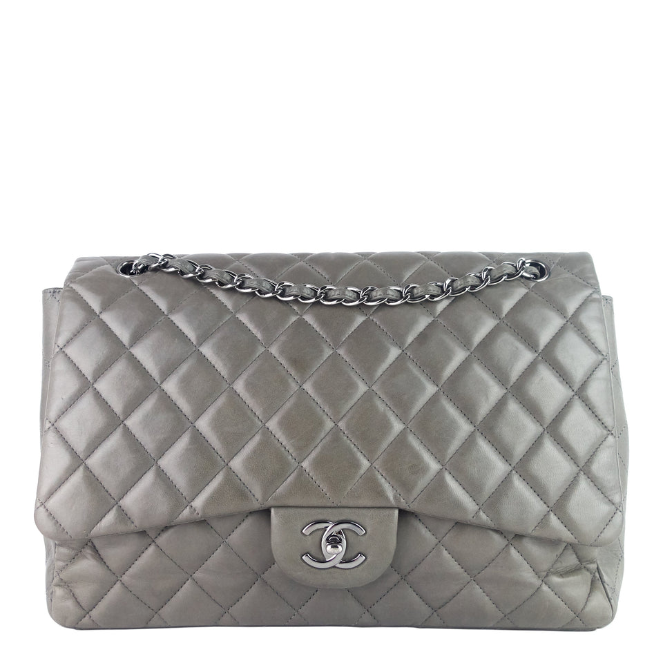 Chanel Maxi Flap Lambskin Leather Bag