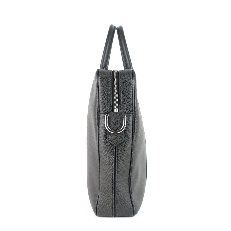 Louis Vuitton Porte-Document Voyage Ardoise Leather Briefcase Bag