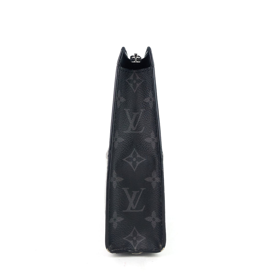 Louis Vuitton Voyage MM Monogram Eclipse Split Pochette Clutch