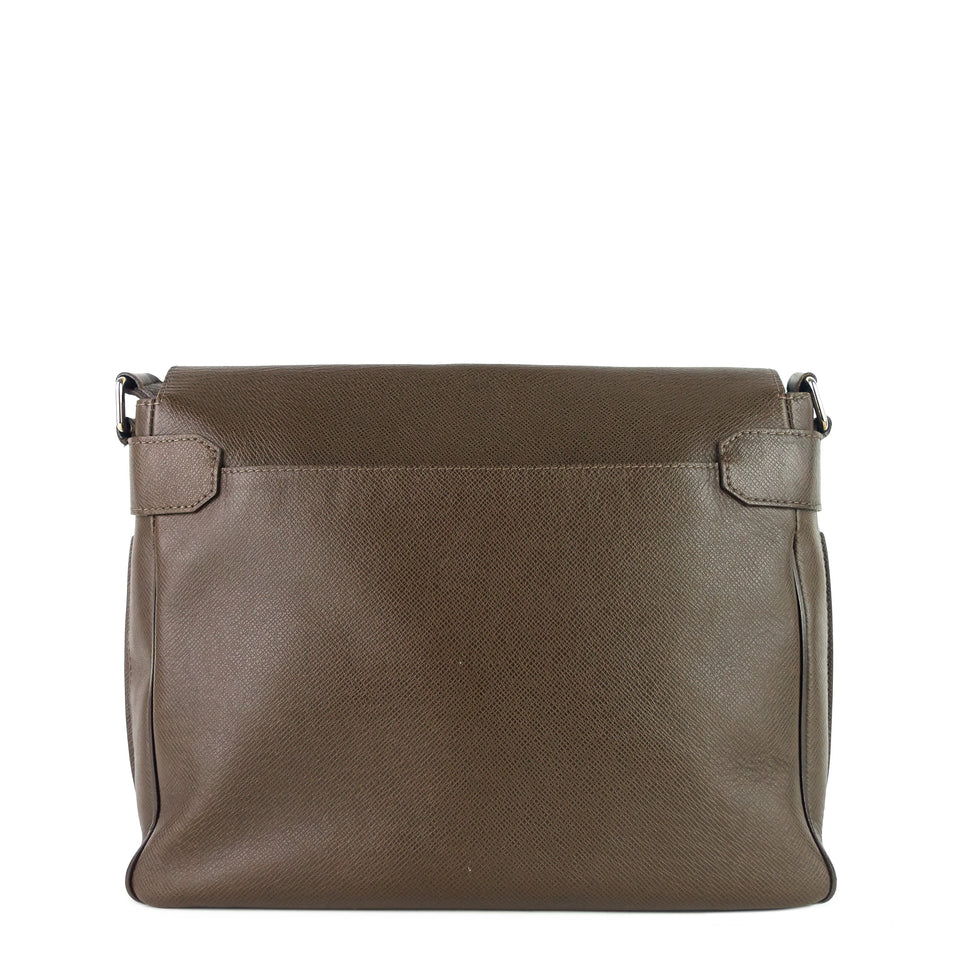 Louis Vuitton Roman MM Taiga Leather Messenger Bag