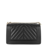 Chanel Boy Medium Chevron Quilted Calfskin Leather Bag