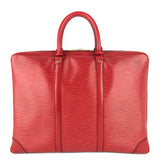 Louis Vuitton Porte-Documents Voyage Red Epi Leather Briefcase Bag