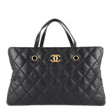 Chanel Retro Chain Large Calfskin Leather Shopping Tote Bag