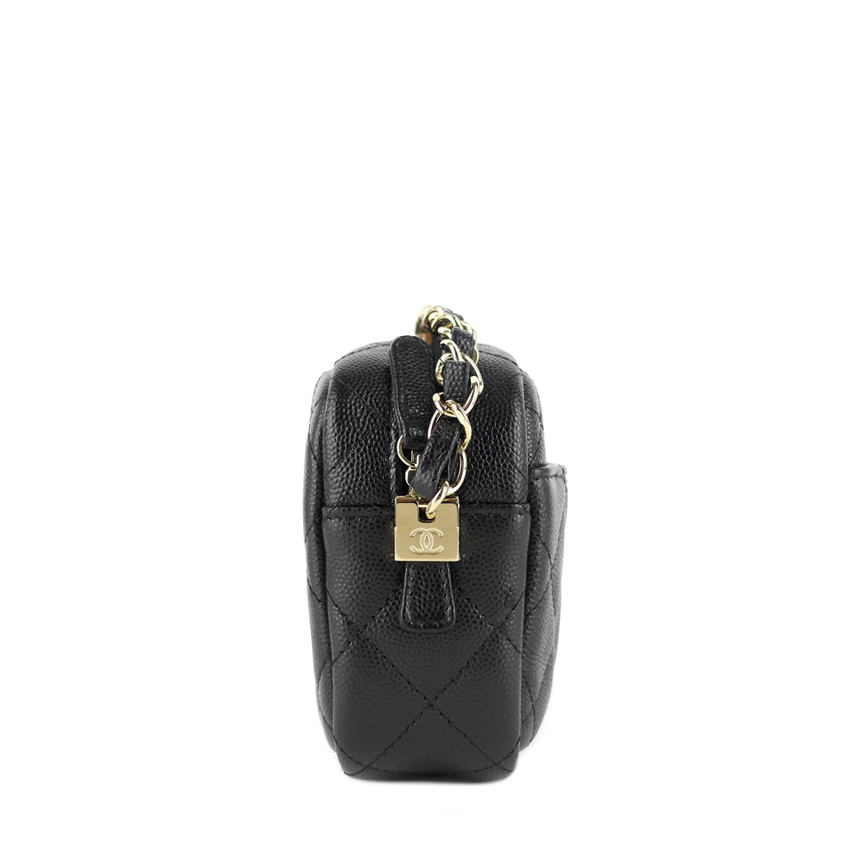 Chanel Camera Case Mini Caviar Leather Bag
