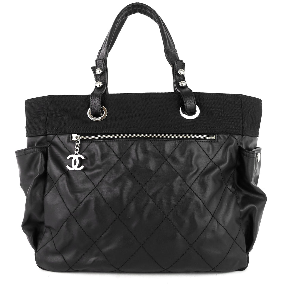 Chanel Paris Biarritz Coated Canvas CC Tote Bag