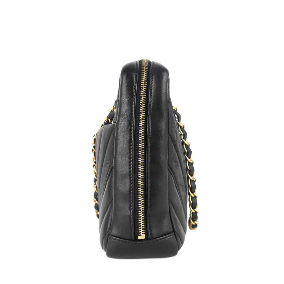 Chanel Chevron Quilted Lambskin Leather Camera Bag