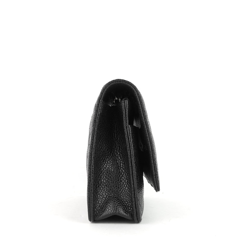 Chanel WOC Pebbled Caviar Leather Wallet on Chain Bag