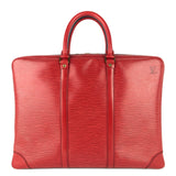 Louis Vuitton Porte-Documents Voyage Red Epi Leather Briefcase Bag