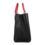 Louis Vuitton City Steamer MM Black Creme Bourgogne Calfskin Tote Bag