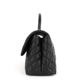 Chanel CC Coco Small Caviar and Lizard-Embossed Calfskin Top Handle Bag