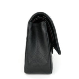 Chanel Double Flap Quilted Caviar Leather Bag