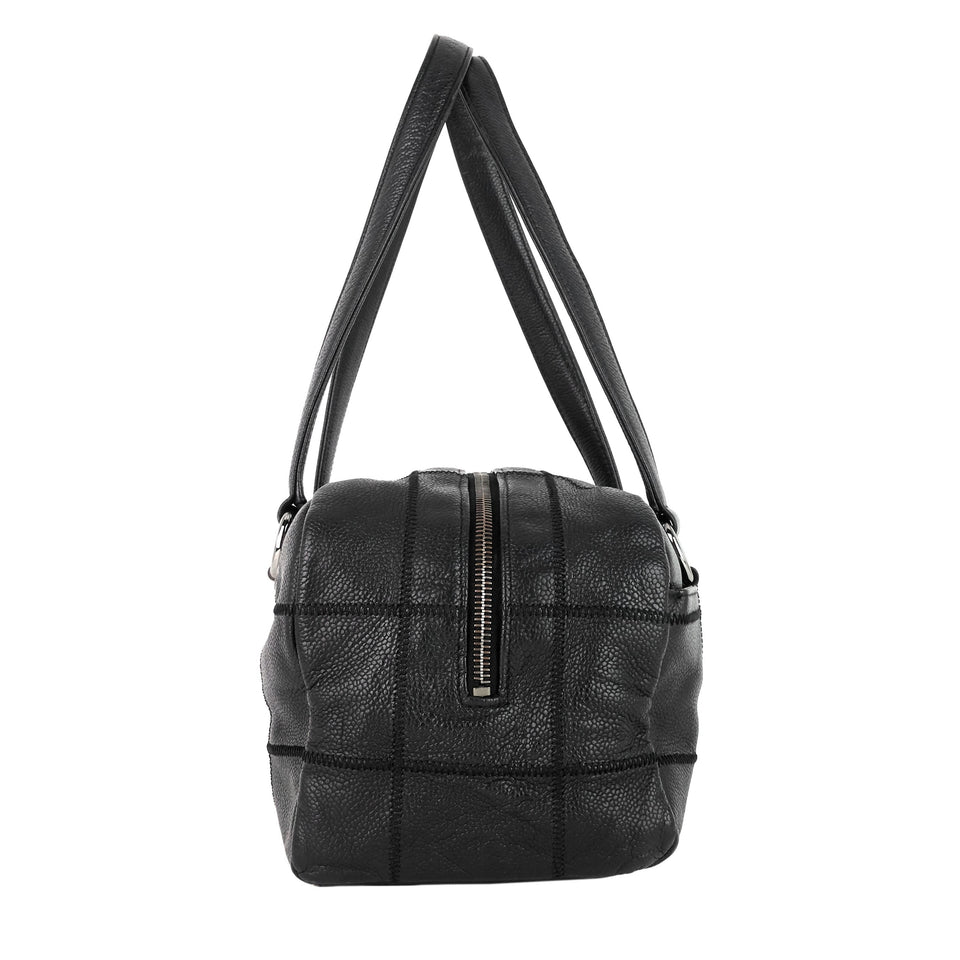 Chanel Choco Bar Quilted Caviar Shoulder Bag