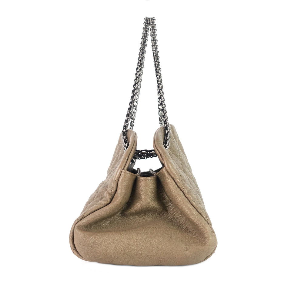Chanel Just Mademoiselle Medium Caviar Leather Bowler Bag
