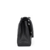 Chanel Double Flap Quilted Caviar Leather Bag