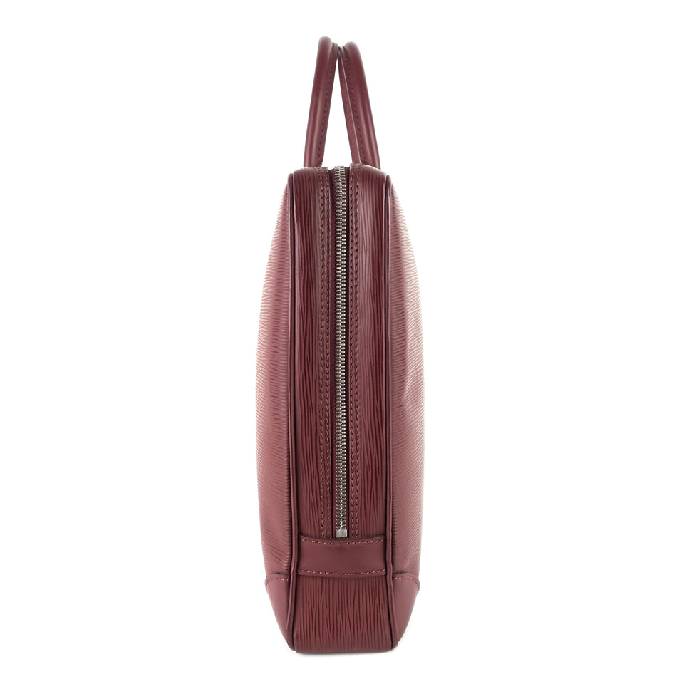 Louis Vuitton Porte-Documents Voyage Burgundy Epi Leather Briefcase Bag