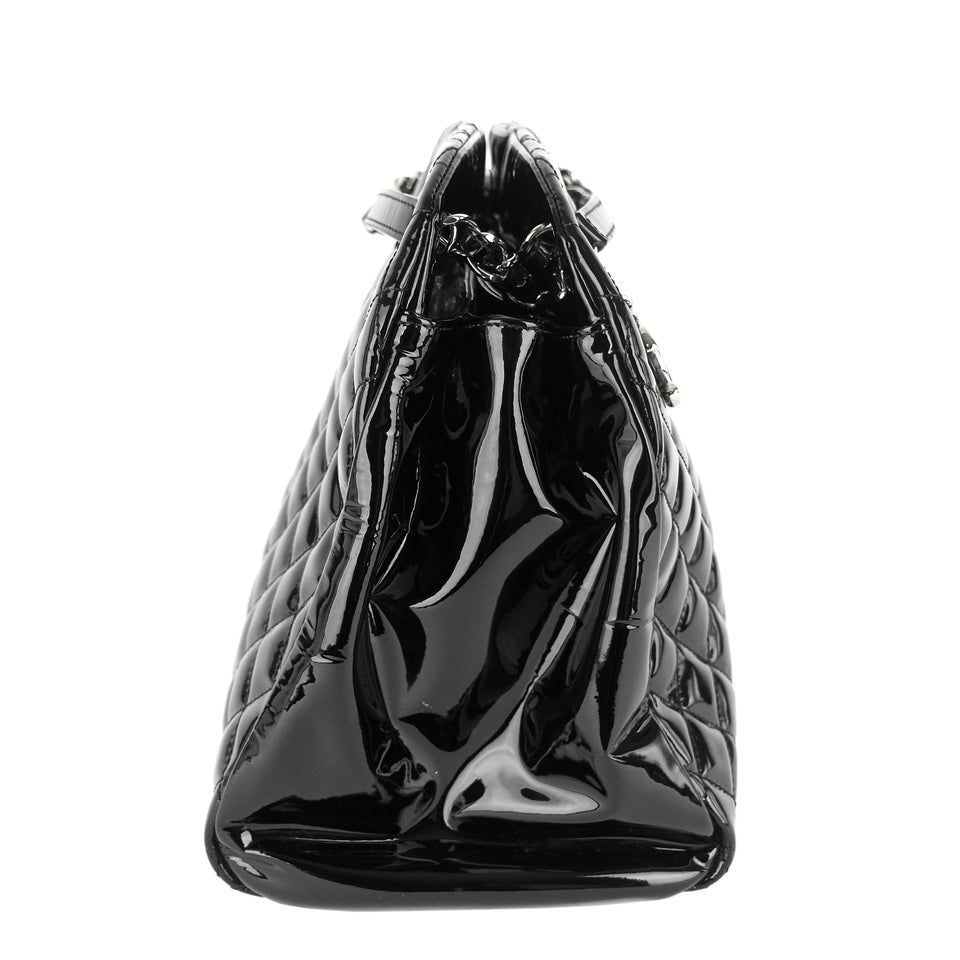Chanel Just Mademoiselle Large Patent Leather Bag