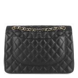 Chanel Double Flap Quilted Caviar Leather Bag