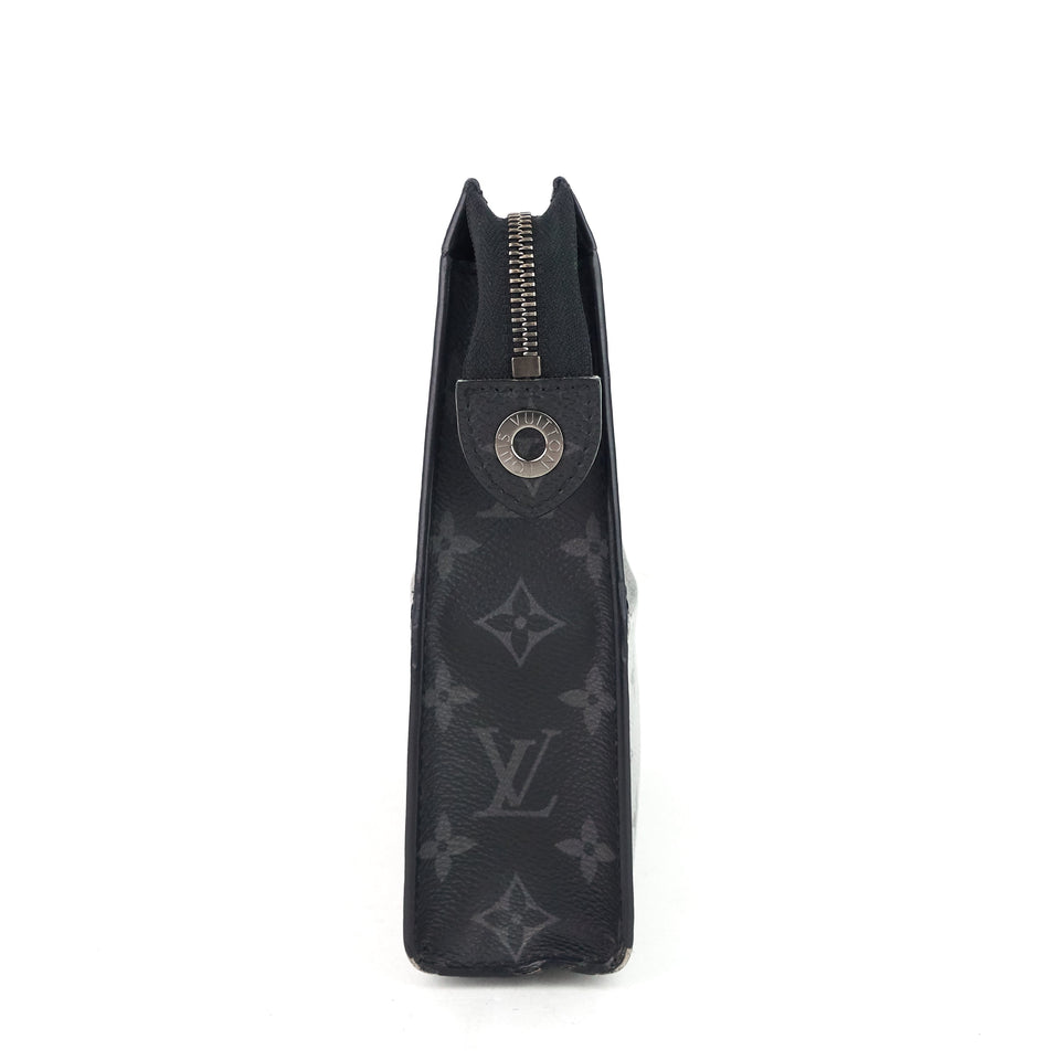 Louis Vuitton Voyage MM Monogram Eclipse Split Pochette Clutch