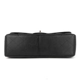 Chanel Double Flap Quilted Caviar Leather Bag