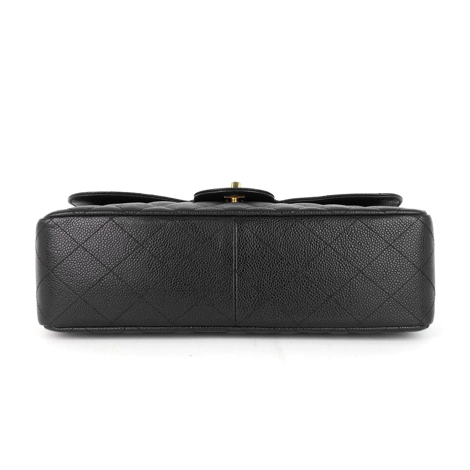 Chanel Classic Single Flap Jumbo Caviar Leather Bag