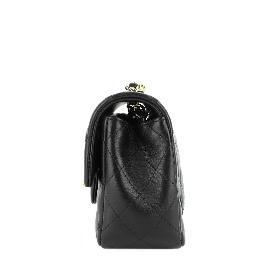 Chanel Classic Mini Lambskin Leather Single Flap Bag