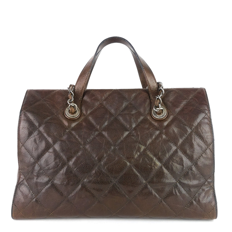 Chanel CC Crave Glazed Caviar Tote Bag