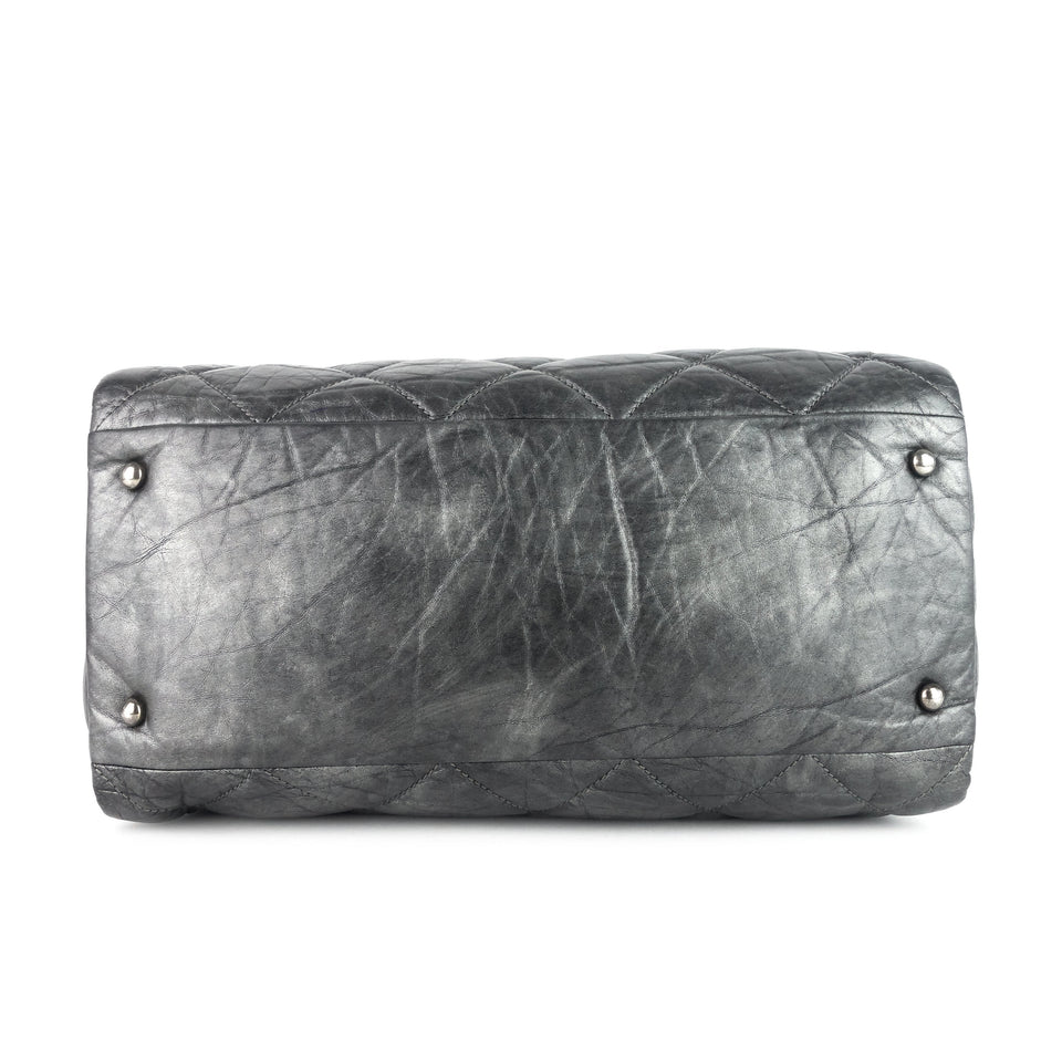 Chanel Pondichery Aged Calfskin Leather Tote Bag