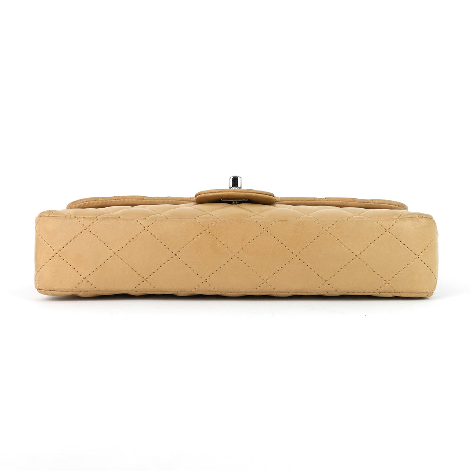 Chanel East West Quilted Lambskin Flap Bag