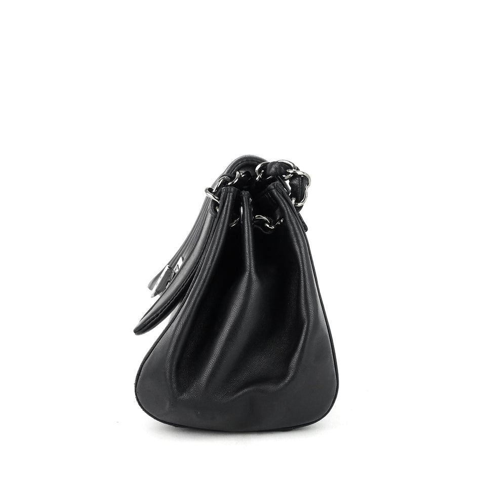 Chanel Lambskin Leather Fliplock Shoulder Bag