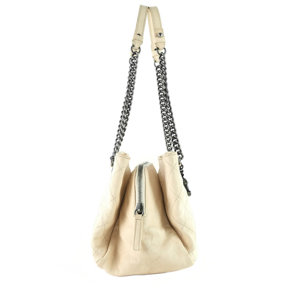 Chanel Chic Small Matelassé Caviar Leather Tote Bag