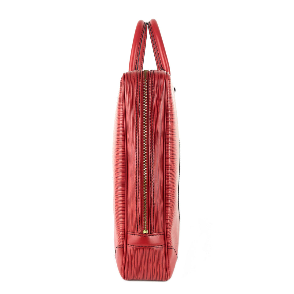 Louis Vuitton Porte-Documents Voyage Red Epi Leather Briefcase Bag