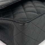 Chanel Double Flap Quilted Caviar Leather Bag
