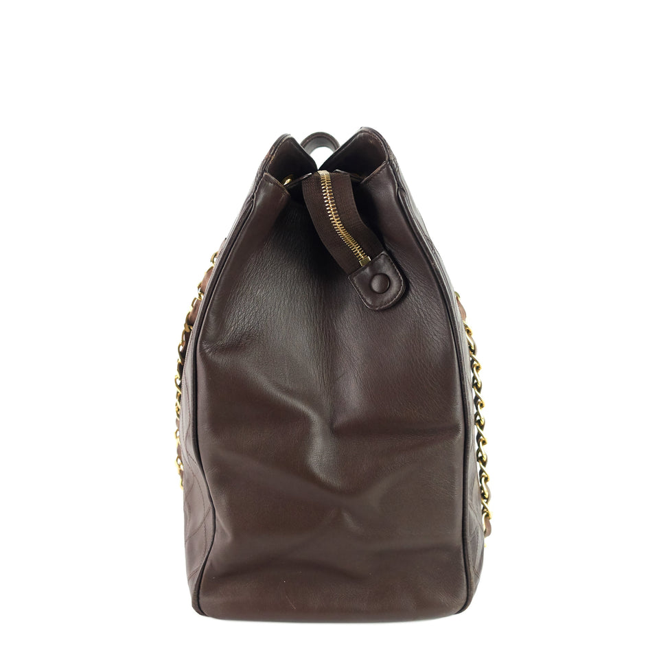 Chanel Vintage Supermodel Weekender Large Calfskin Leather Bag