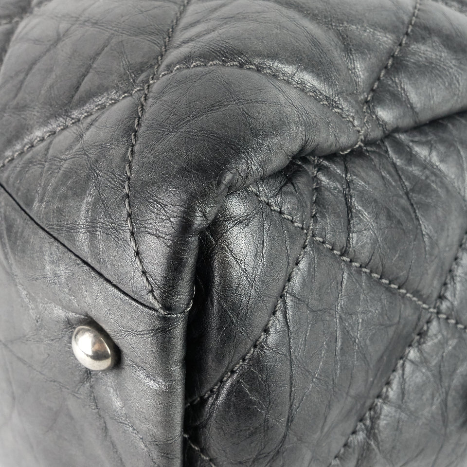 Chanel Pondichery Aged Calfskin Leather Tote Bag