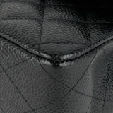 Chanel Double Flap Quilted Caviar Leather Bag