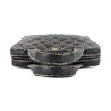 Chanel Surpique Top Handles Calfskin Leather Bowler Bag