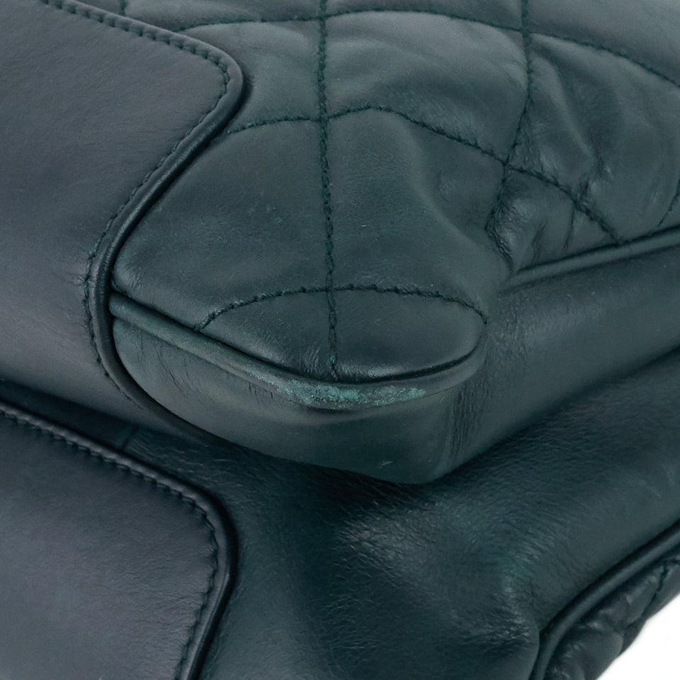 Chanel Glazed Calfskin Leather Shopping Tote Bag