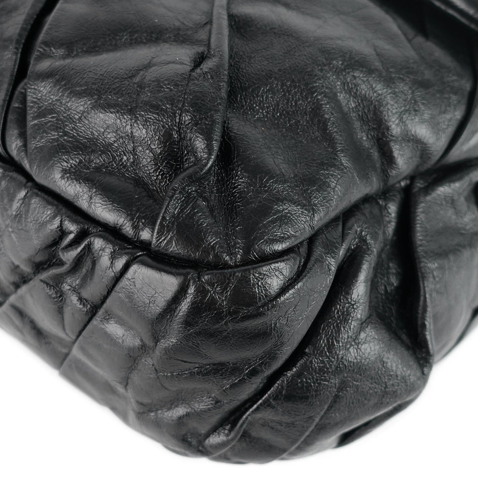 Chanel Twisted Flap Maxi Glazed Calfskin Leather Bag