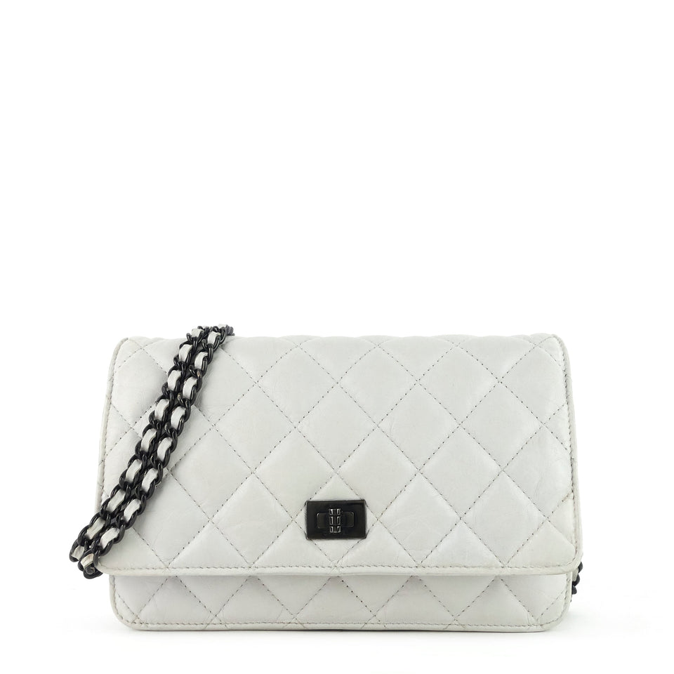 Chanel WOC Aged Calfskin Leather Reissue Wallet on Chain Bag